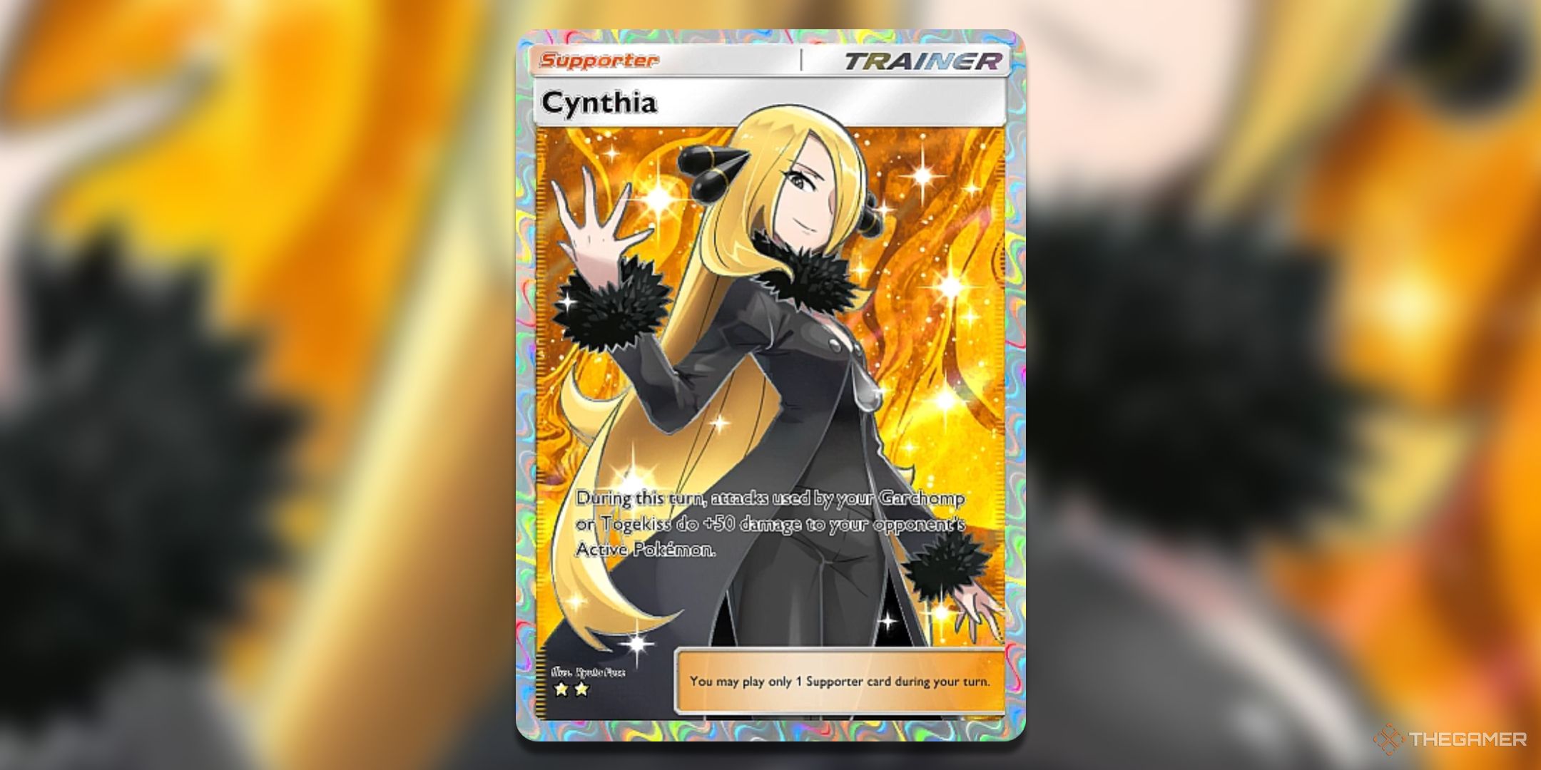 هنر کامل Cynthia Pokemon TCG Pocket Pace Time Smackdown Art.