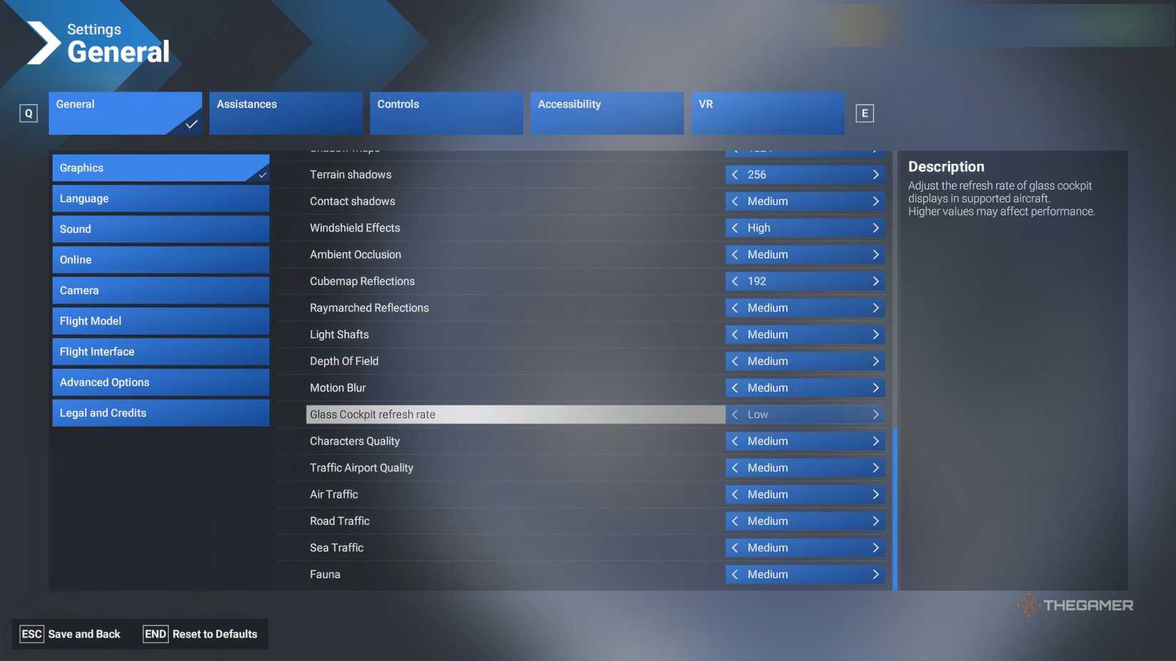 Novo menu de controles com filtros