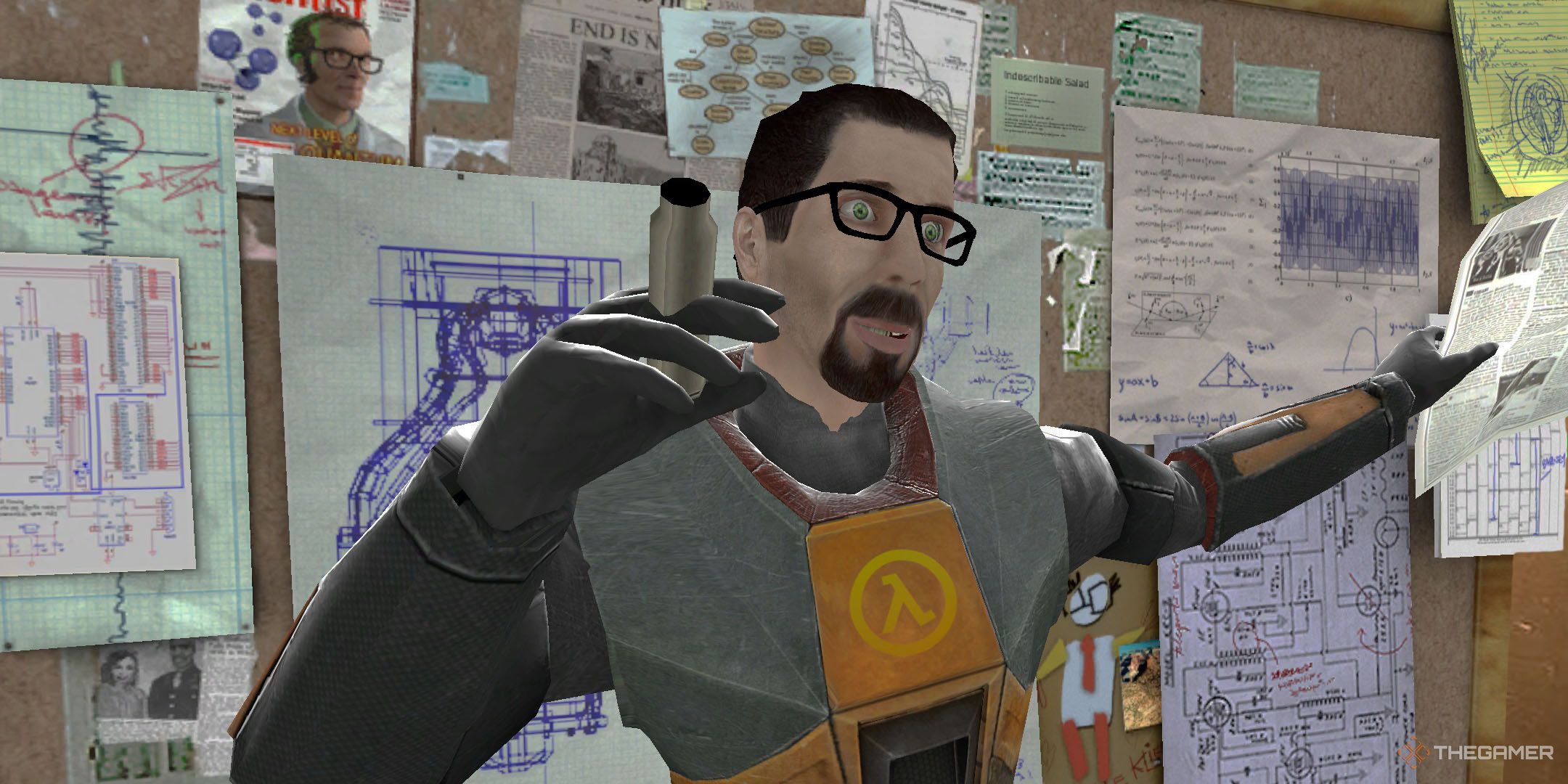 Its Always Sunny In Philadelphia Pepe Silvia meme recreated in Garrys Mod with Gordon Freeman from Half-Life.