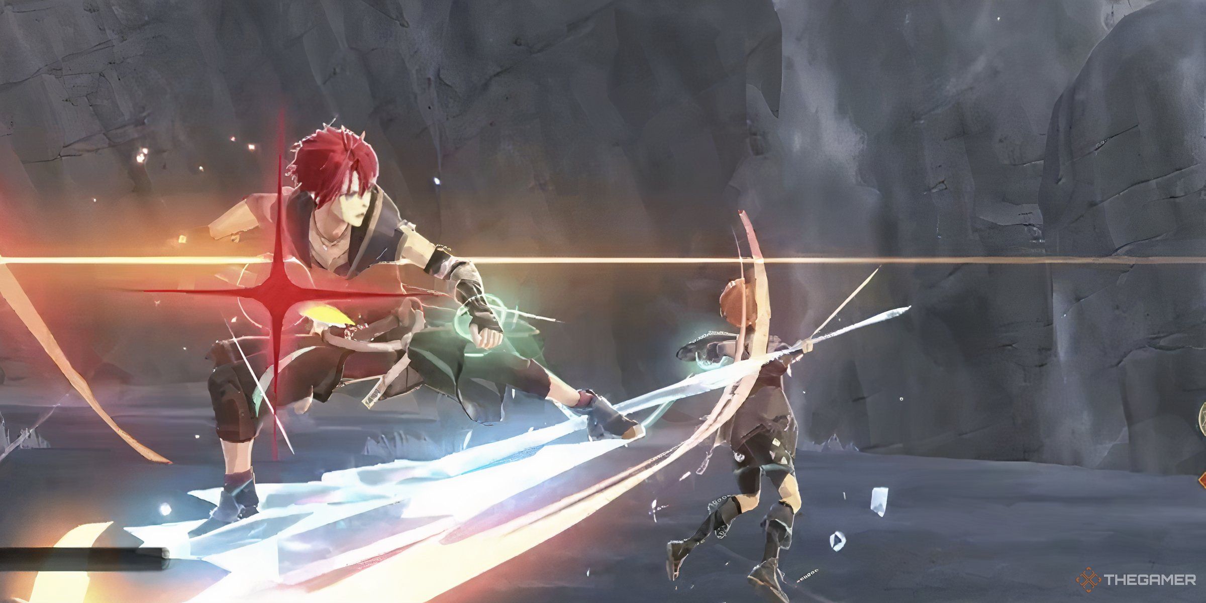 Karja Swinging Her Axe With Adol Riding On It Using The Duo Skill Xena Striker In Ys X: Nordics.