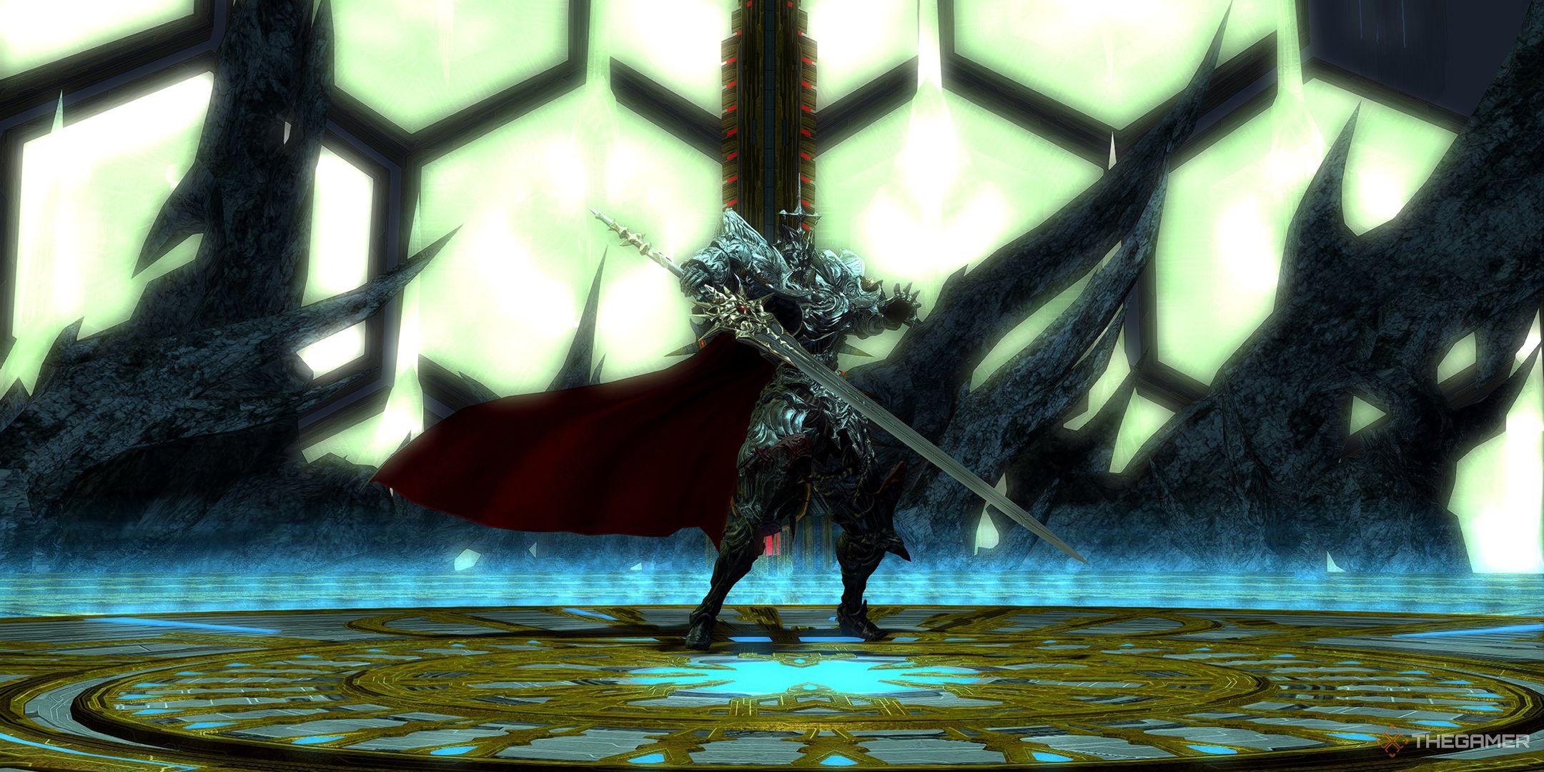 King Thordan قبل از شروع آزمایشی Singularity Reactor در Final Fantasy 14.