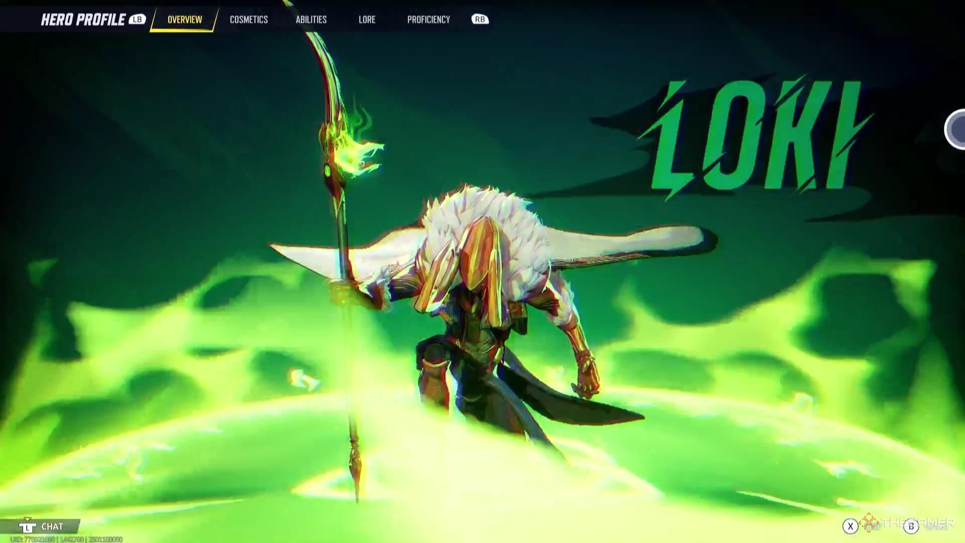 Loki creates an area of green energy around him in Marvel Rivals.