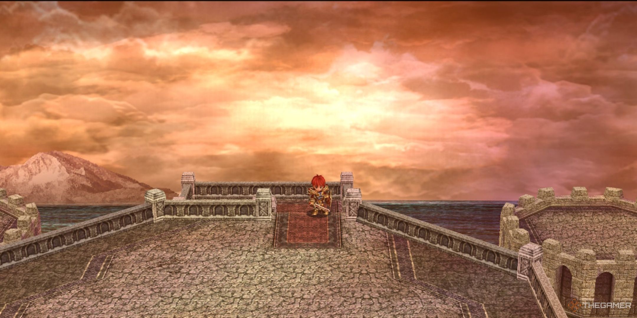 Adol standing at the top of the clock tower in ys memoire the oath in felghana.