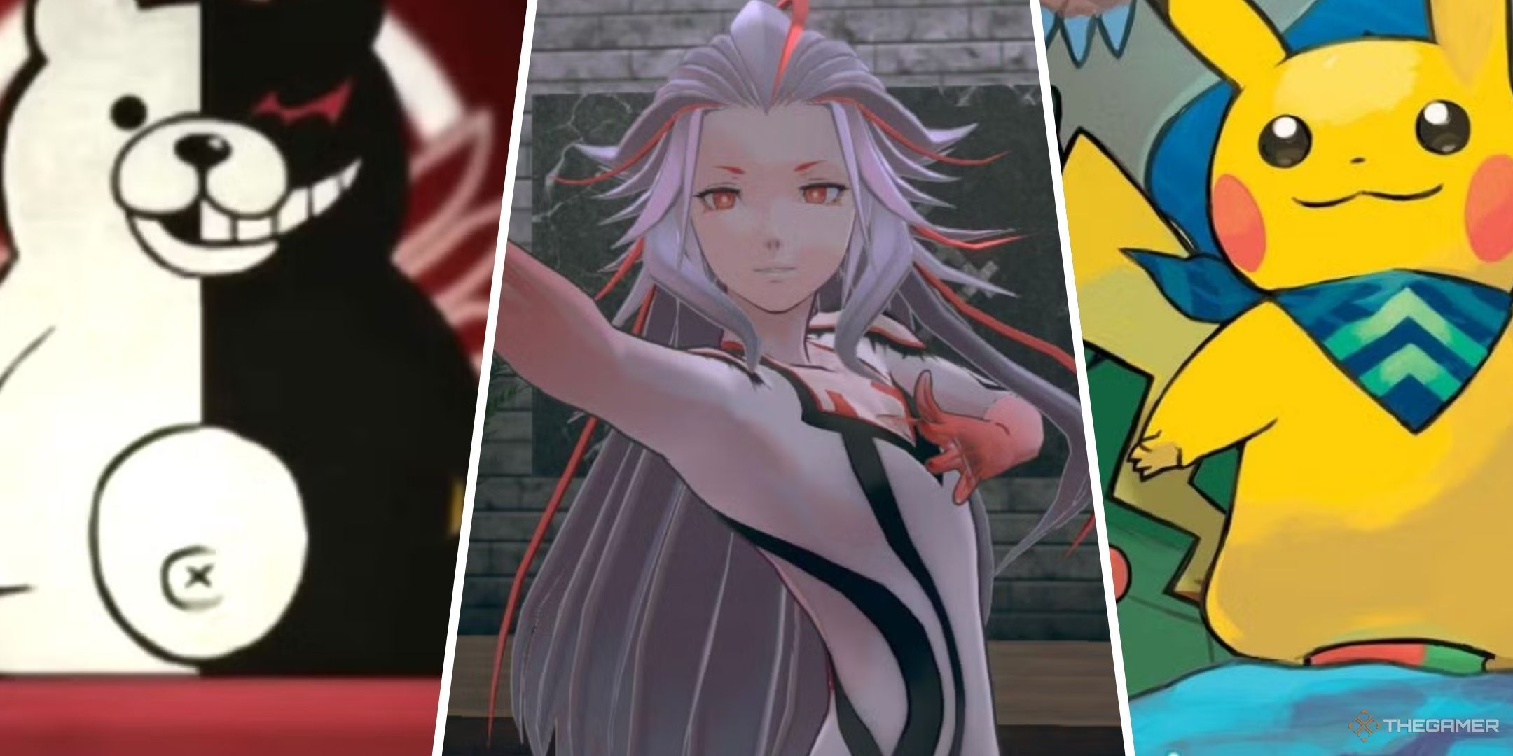 Monokuma, Aiba and Pikachu are shown.