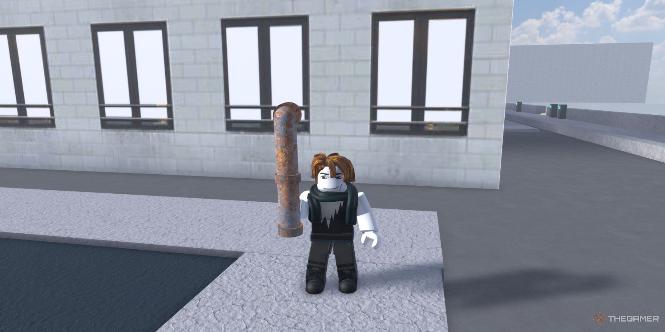 The player character holding a pipe with his right hand in Baddies.