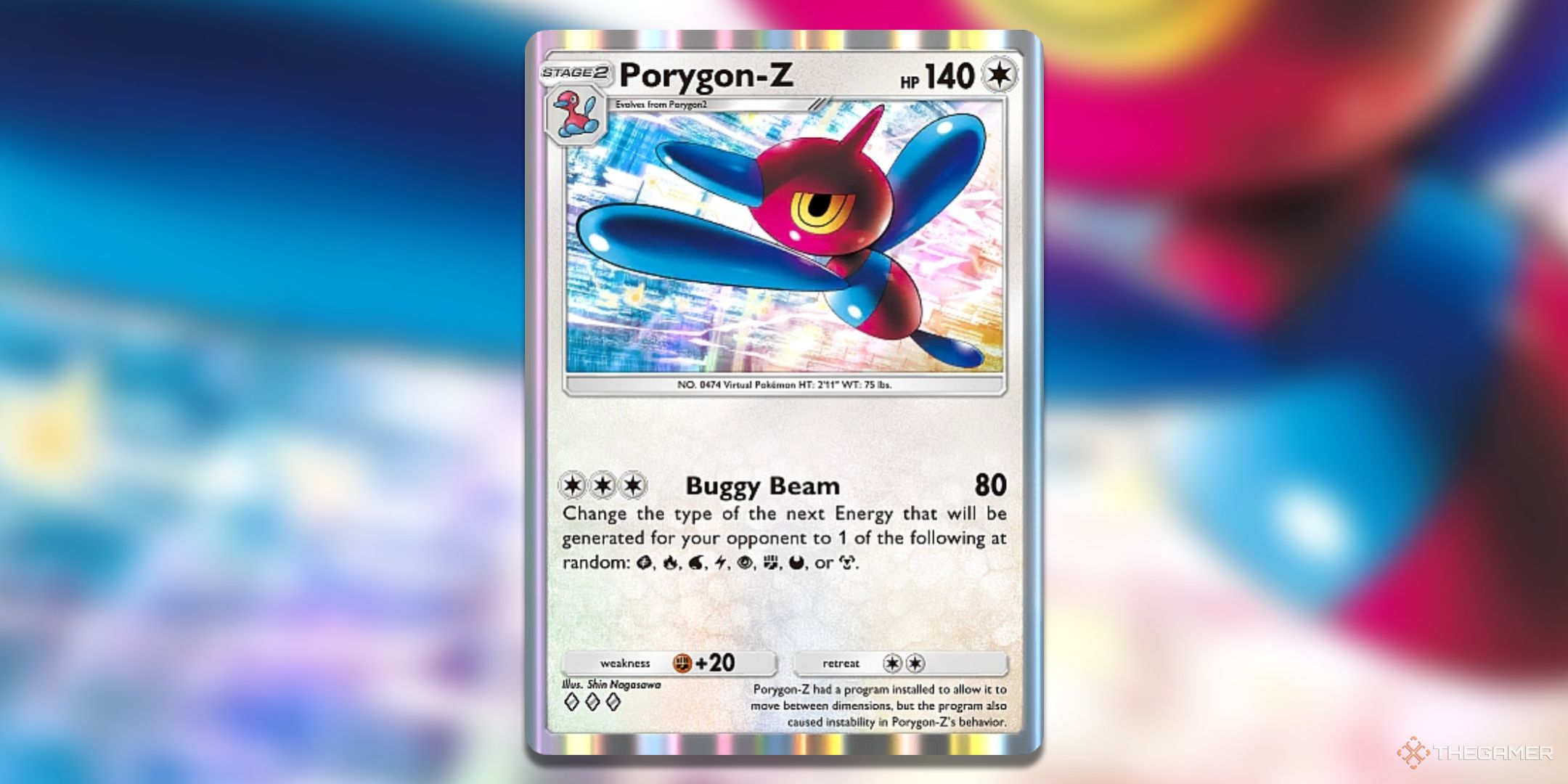 Porygon Z Pokemon TCG Pocket Space Time Smackdown Card Art.