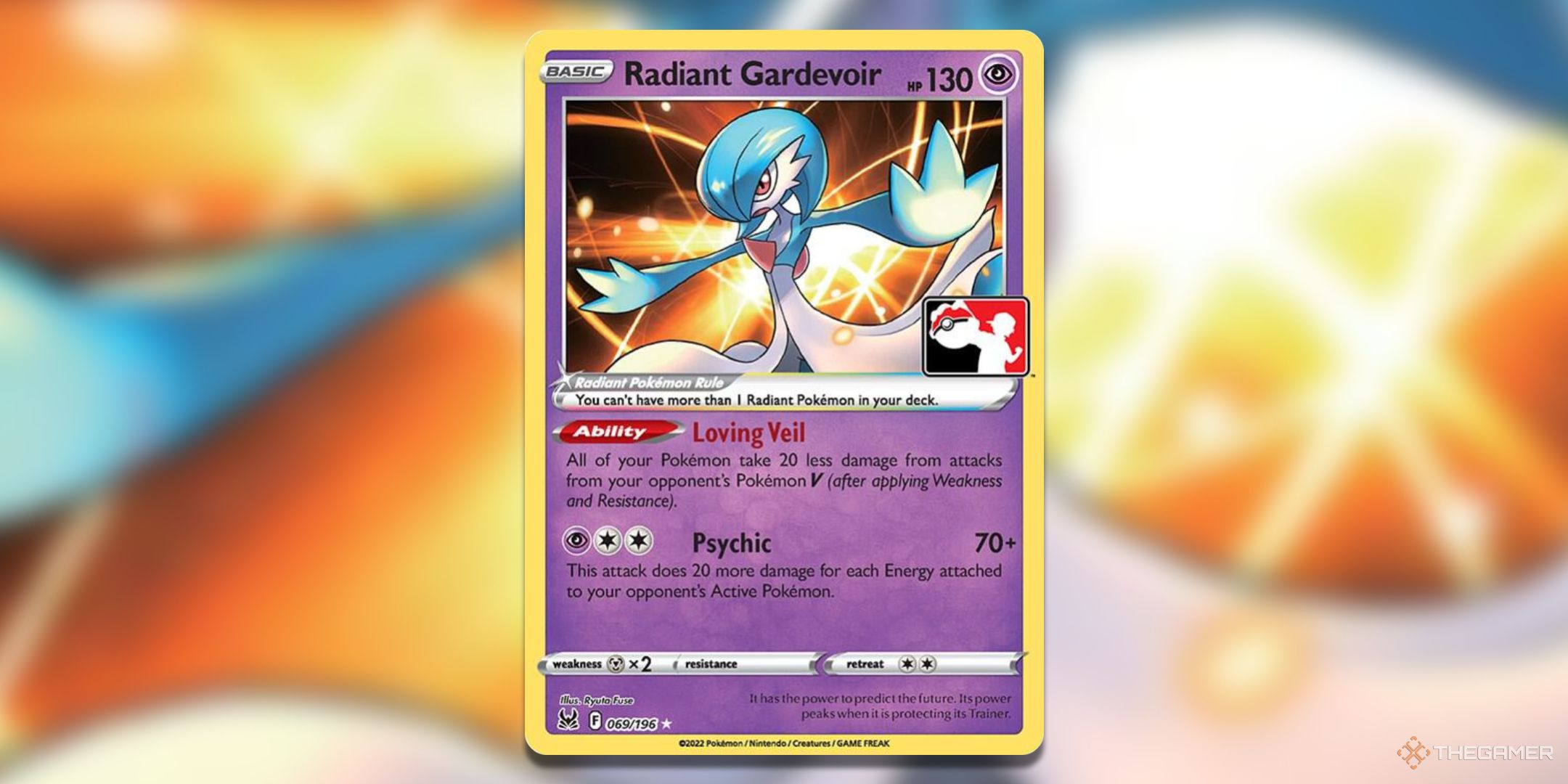 Prize Series Radiant Gardevoir Pokemon TCG card art.
