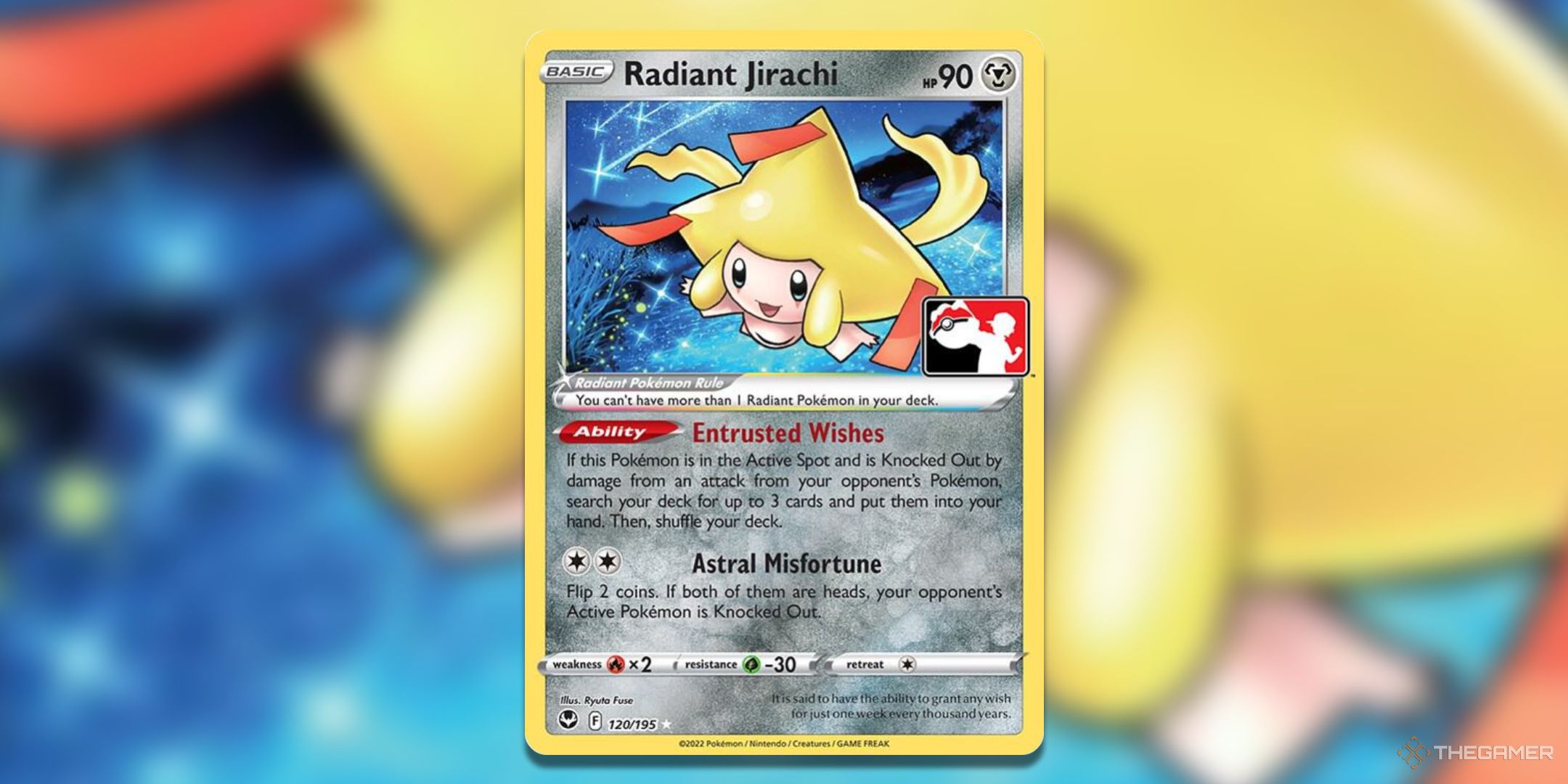 Prize Series Radiant Jirachi Pokemon TCG card art.