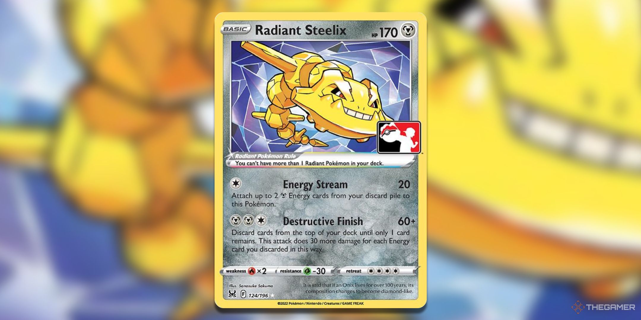 Prize Series Radiant Steelix Pokemon TCG card art.