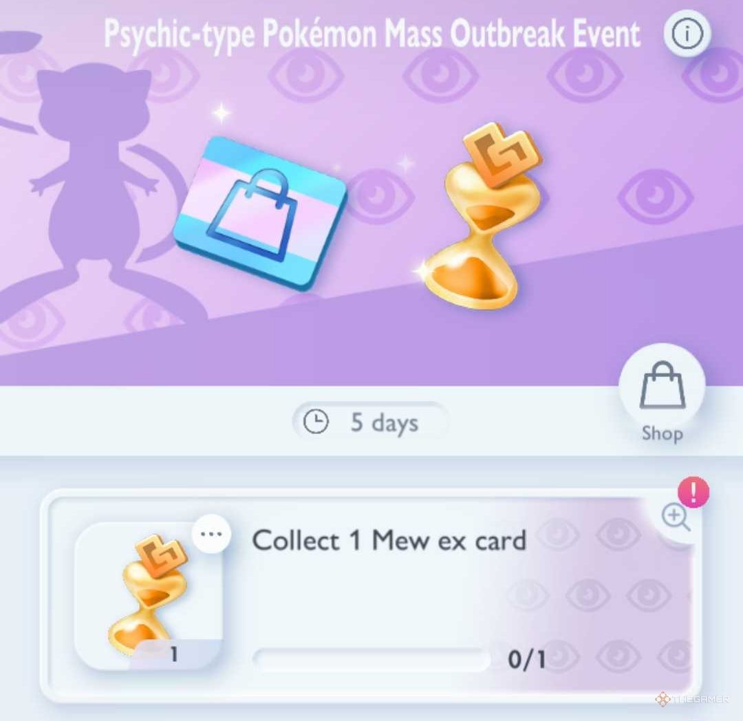 Psychic-type Mass Outbreak Event missions in Pokemon TCG Pocket.