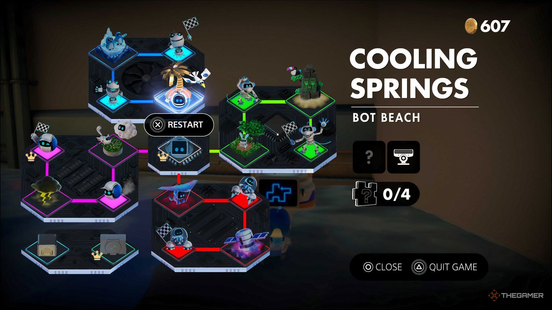 The Racing Menu Map in Astro&rsquo;s Playroom.