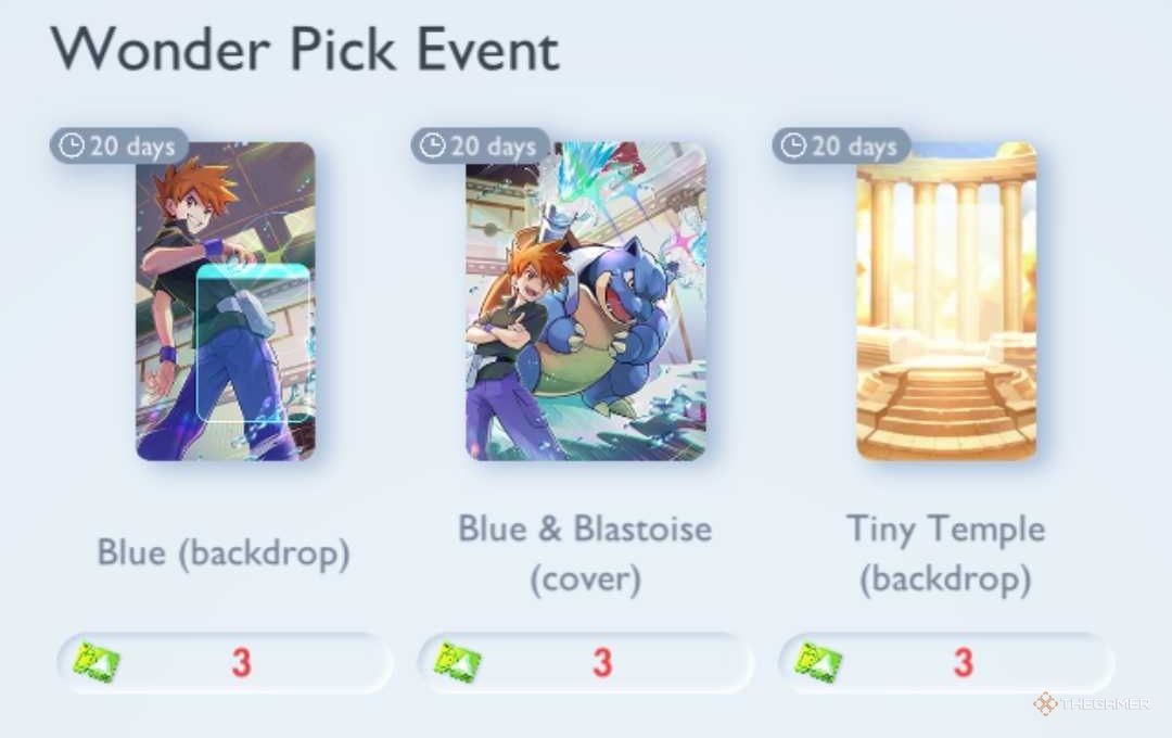 Squirtle And Charmander Wonder Pick Event shop items in Pokemon TCG Pocket.