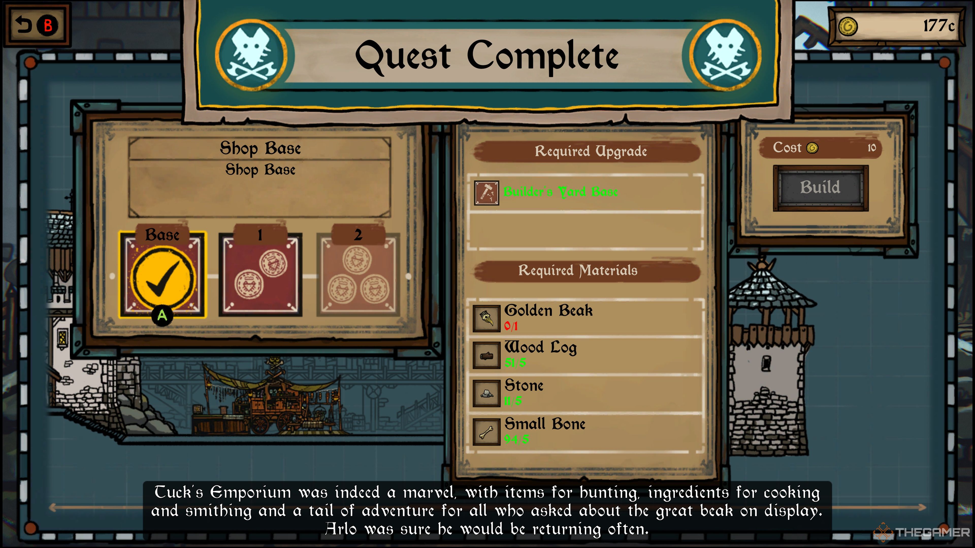 Arlo completes Tuck&rsquo;s Emporium in Tails Of Iron 2: Whiskers Of Winter.