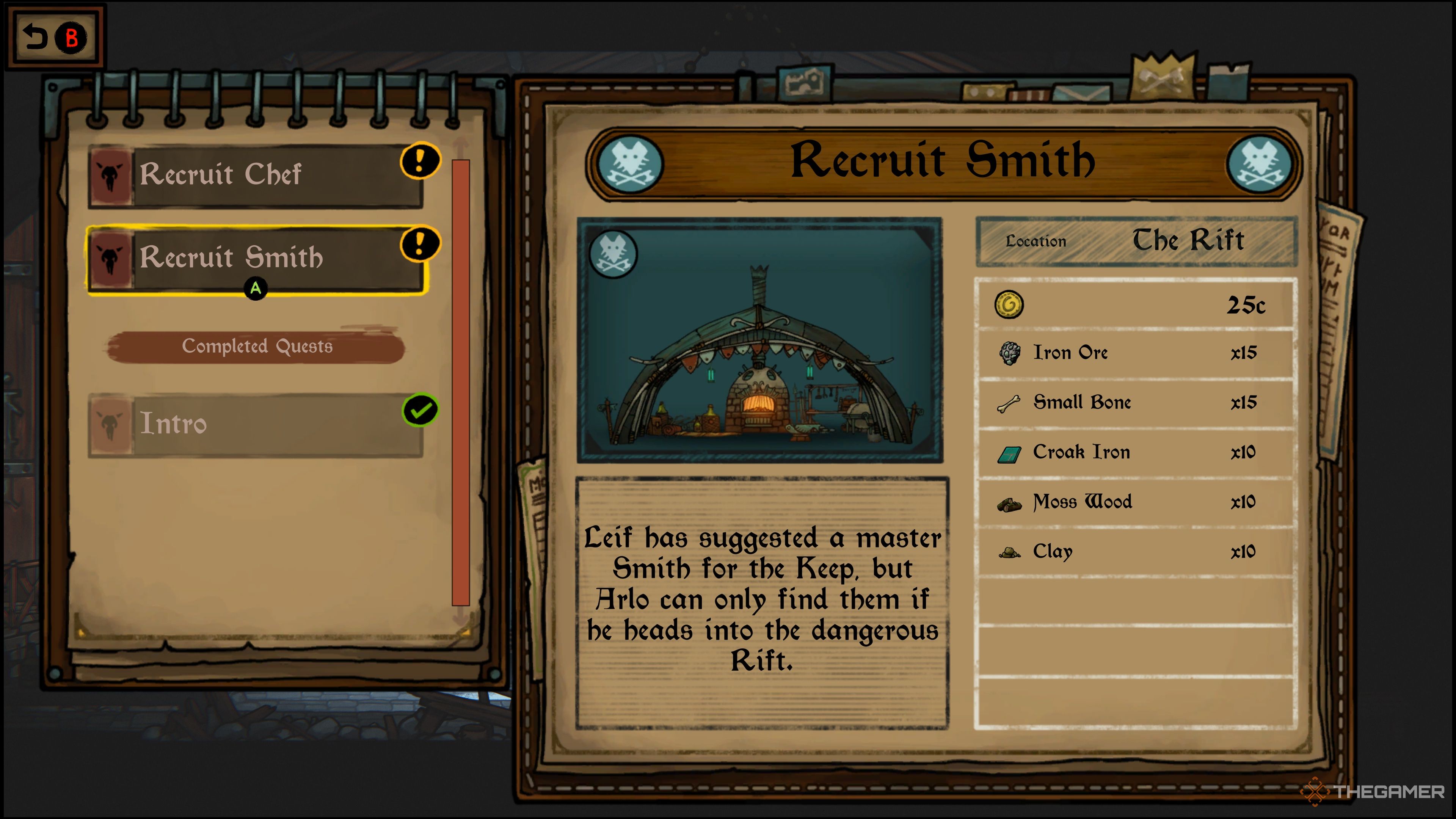 The book that starts the quest to Recruit Smith in Tails Of Iron 2: Whiskers Of Winter.