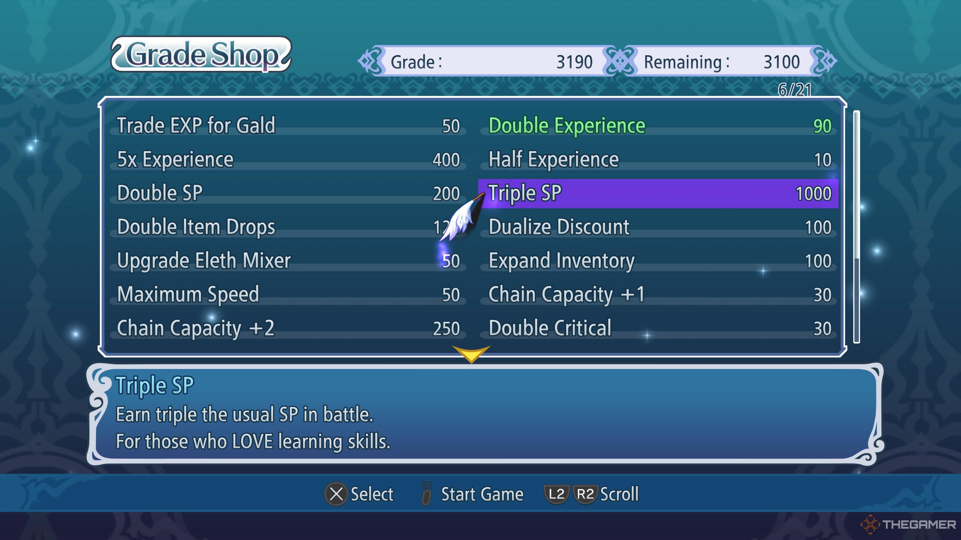 The Grade Shop in Tales of Graces f