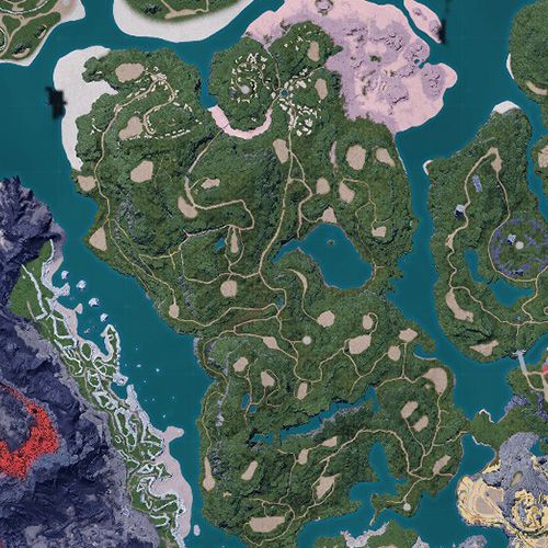 The Bamboo Grooves location is displayed on the map in Palworld