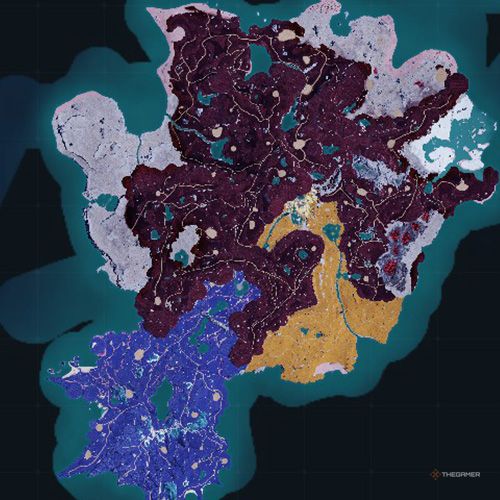 The Feybreak Island location is displayed on the map in Palworld