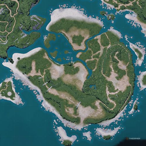 The Marsh Island&rsquo;s location is displayed on the map in Palworld
