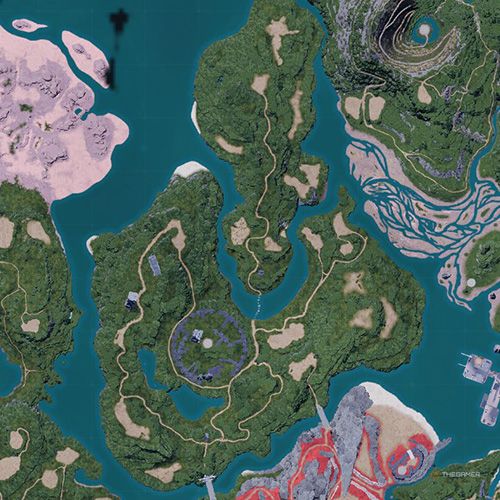 The Moonless Shore&rsquo;s location is displayed on the map in Palworld