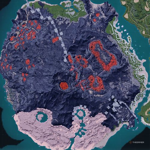 The Mount Obsidian&rsquo;s location is displayed on the map in Palworld