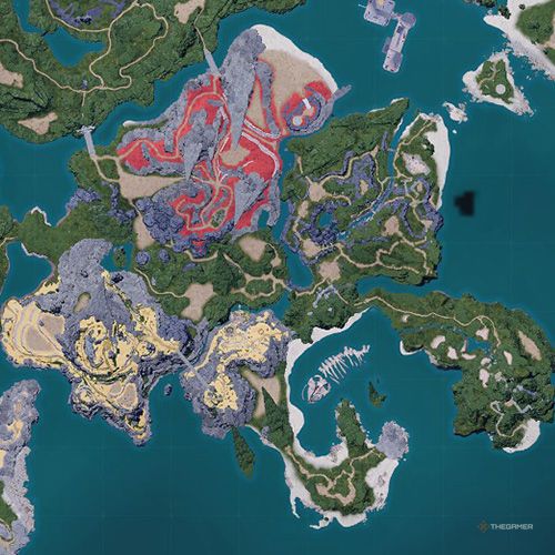 The Windswept Hill&rsquo;s location is displayed on the map in Palworld
