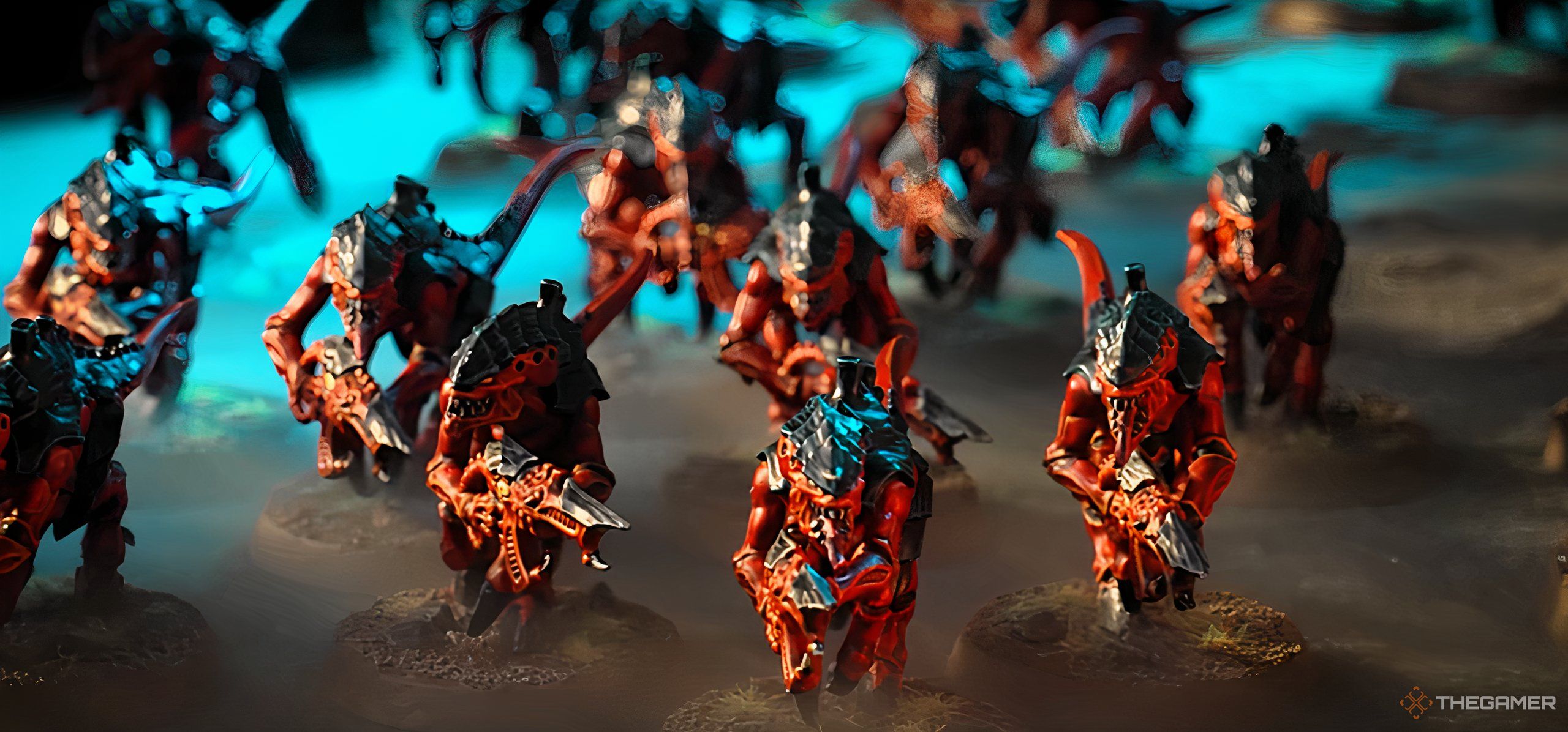 A Tyranid Termagant Swarm of Hive Fleet Behemoth from Warhammer 40,000 tabletop.