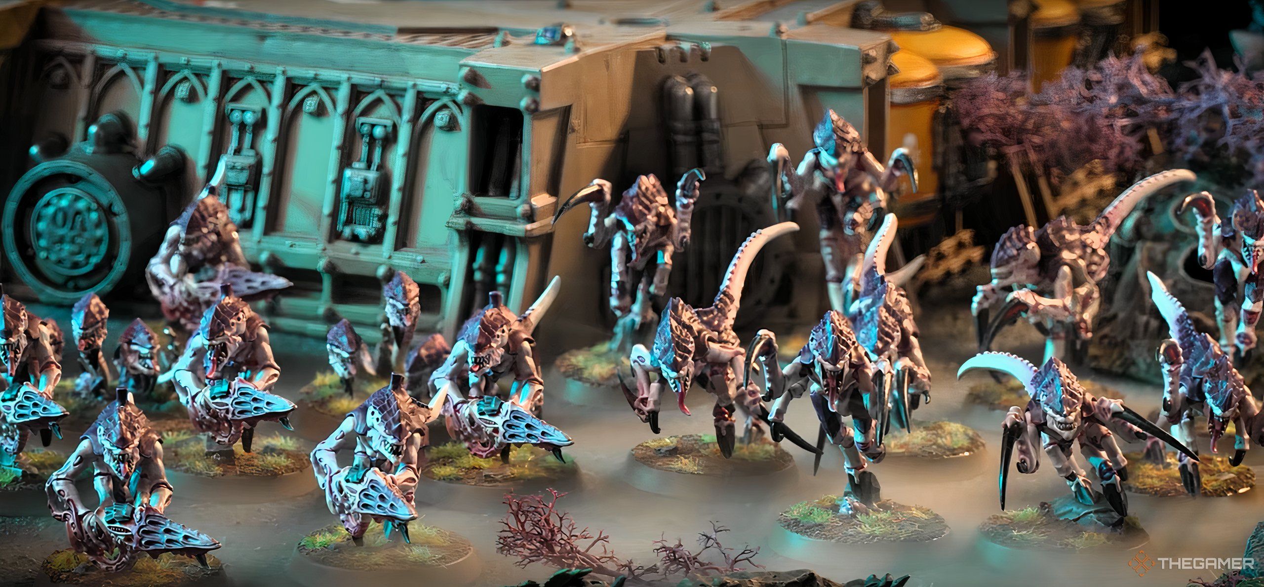 Tyranid Termagants and Hormagaunts from Warhammer 40,000 tabletop.