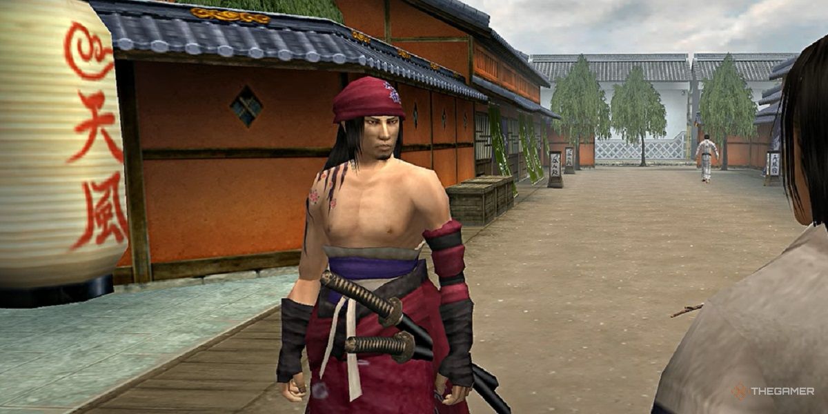 An inn worker talks to the protagonist in Way of the Samurai 2 for the PS2.