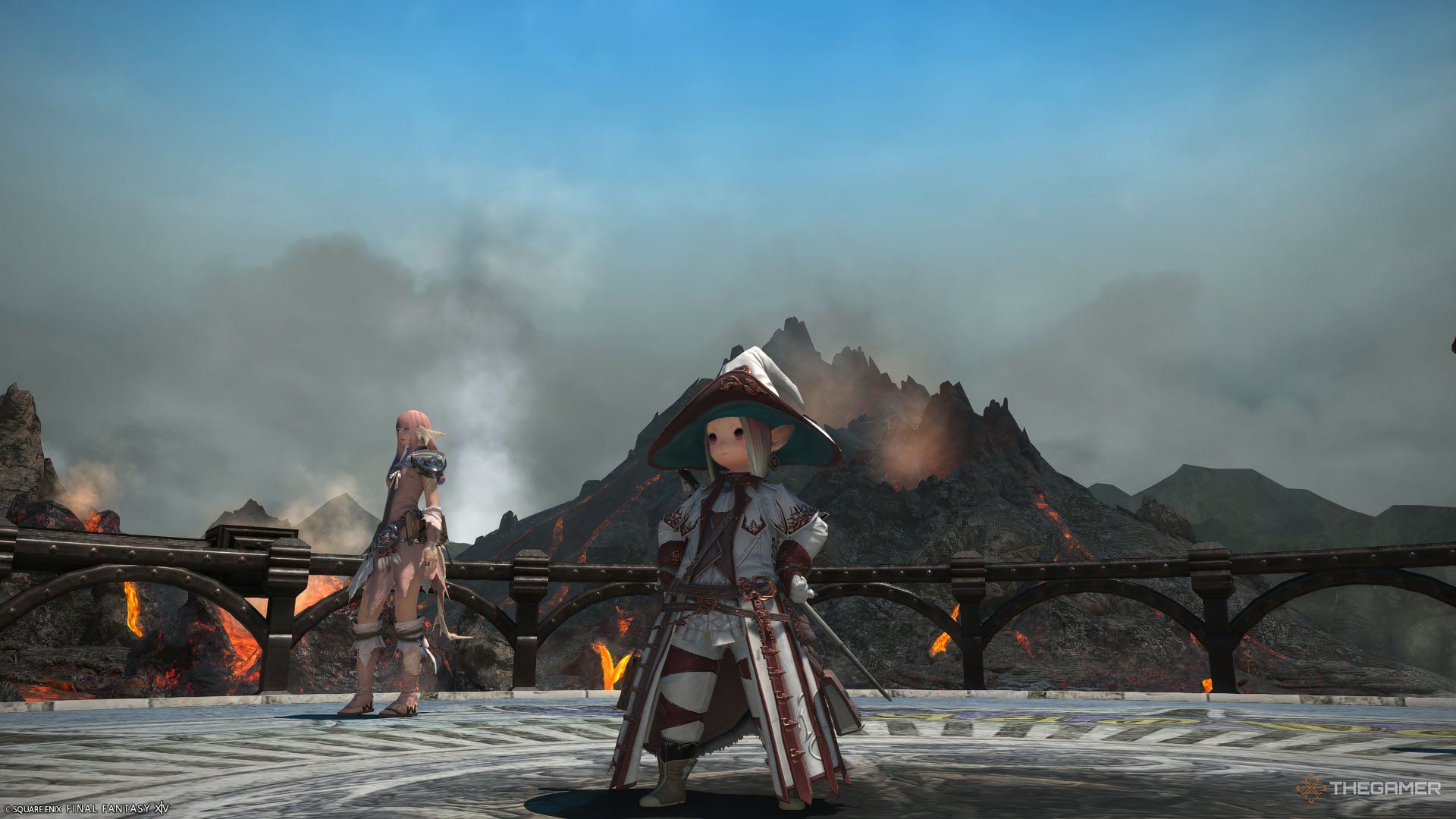 White Mage در حال ژست گرفتن در حالی که منتظر شروع مسابقه PvP در Final Fantasy 14 است