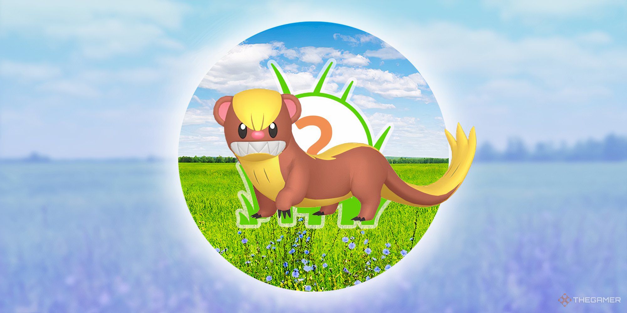 نحوه تکمیل رویداد سال نو قمری 2025 برای Pokemon Go 7 تصویر yungoos با نماد برخورد وحشی Pokemon Go در پشت.
