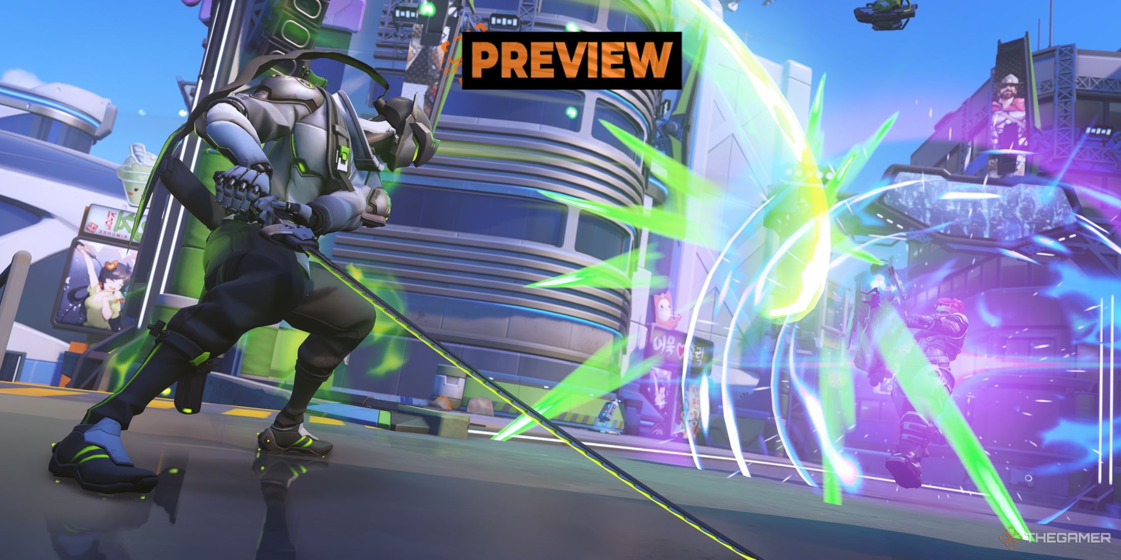 A photo of Gengi in the Stadium Mode in Overwatch 2.