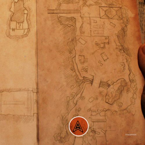 An orange circle shows the location of the Noah&rsquo;s Ark in Indiana Jones And The Great Circle