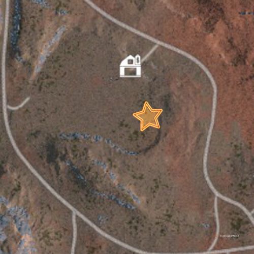 An orange star shows the location of the Southwestern Map&rsquo;s tenth oil well site in Ranch Simulator