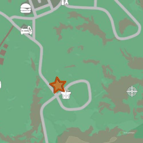 An orange star shows the location of the tenth oil well site in Ranch Simulator