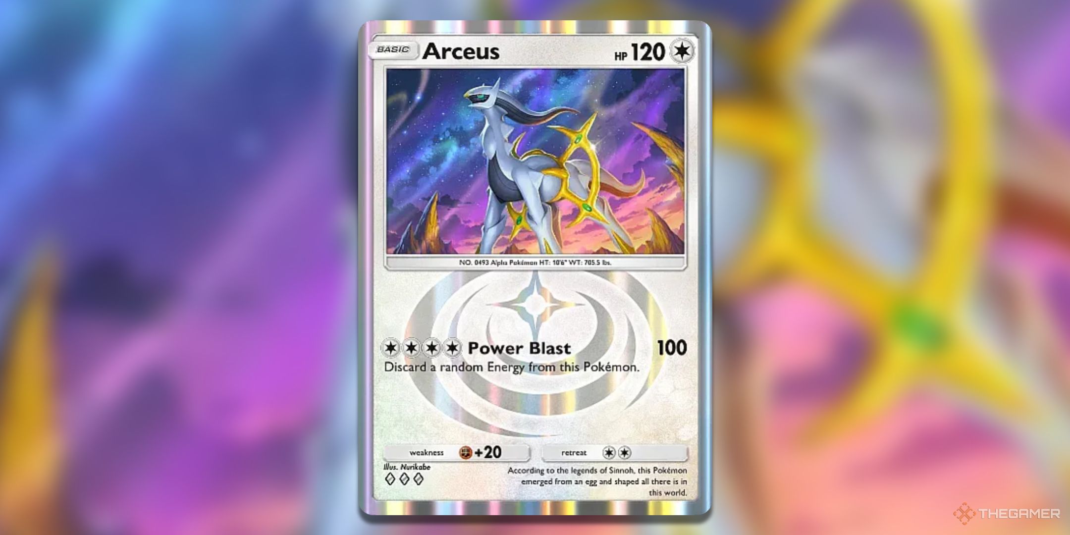 Arceus Pokemon TCG Pocket Triumphant Light Card Art.