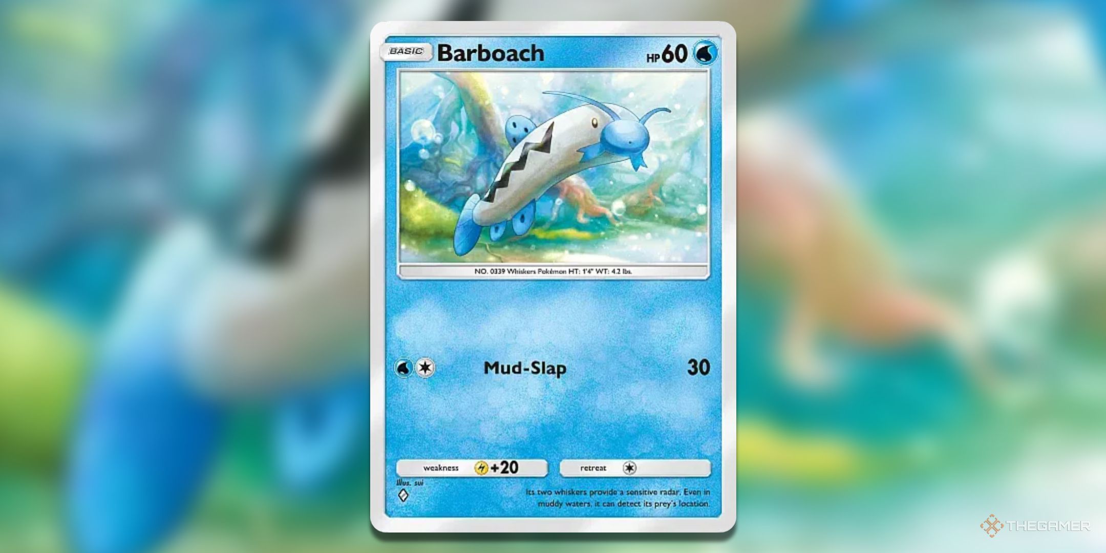 Barboach Pokemon TCG Pocket Triumphant Light Card Art.