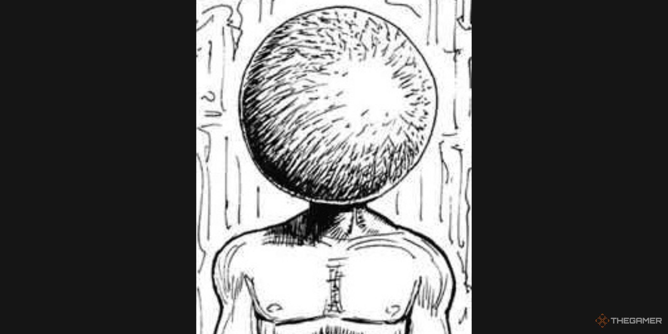 Brion from Hunter x Hunter, a spherical plant possessing a humanoid head.