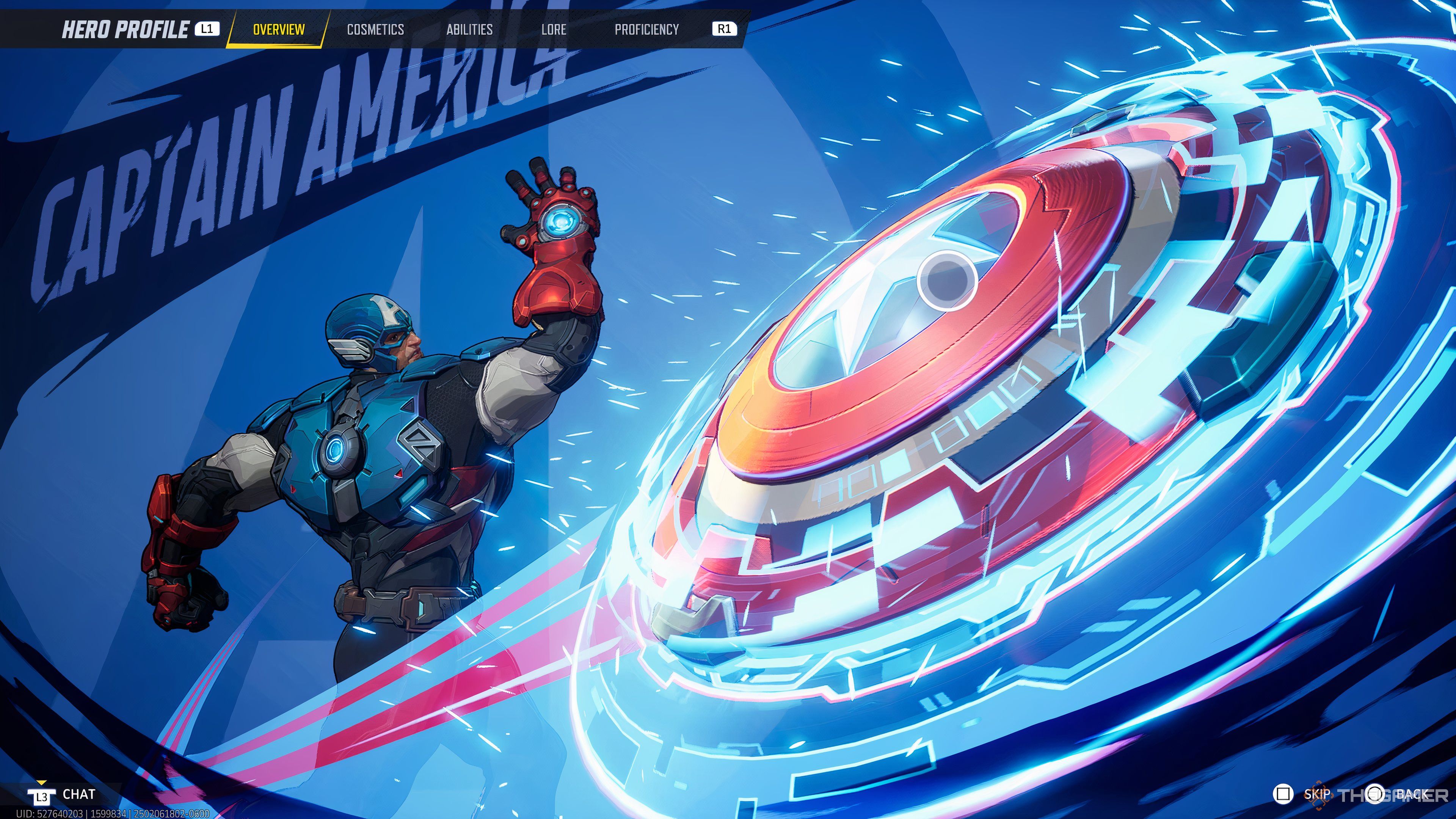 Captain America threw his shield on the screen of the Marvel.