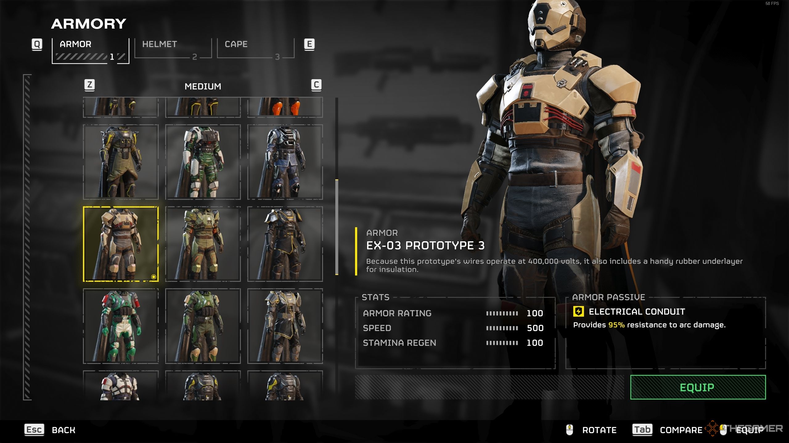 صفحه Loadout در Helldivers 2 که مجرای منفعل را نشان می دهد.