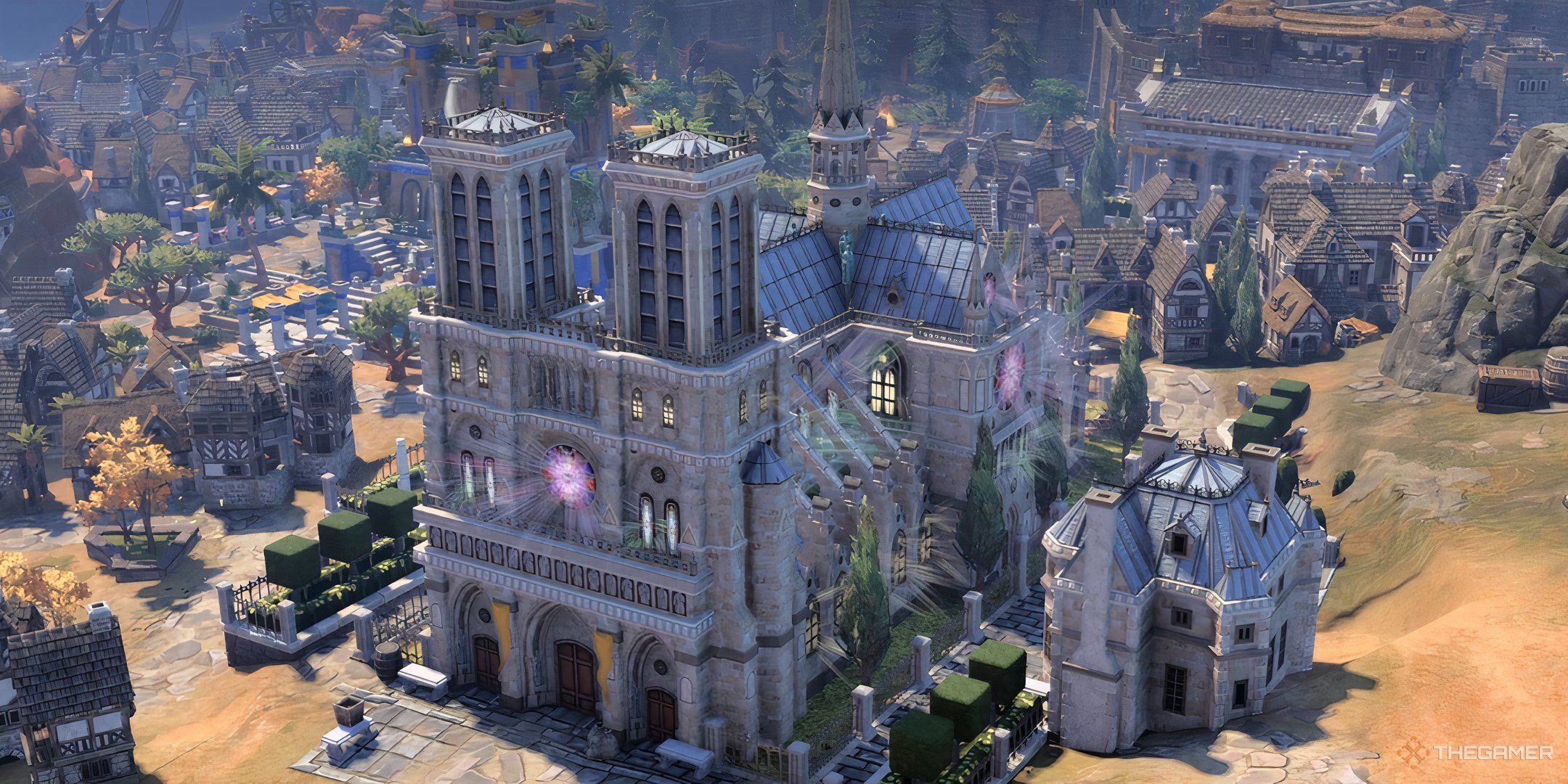 The Notre Dame Cathedral Wonder in Civilization 7. 