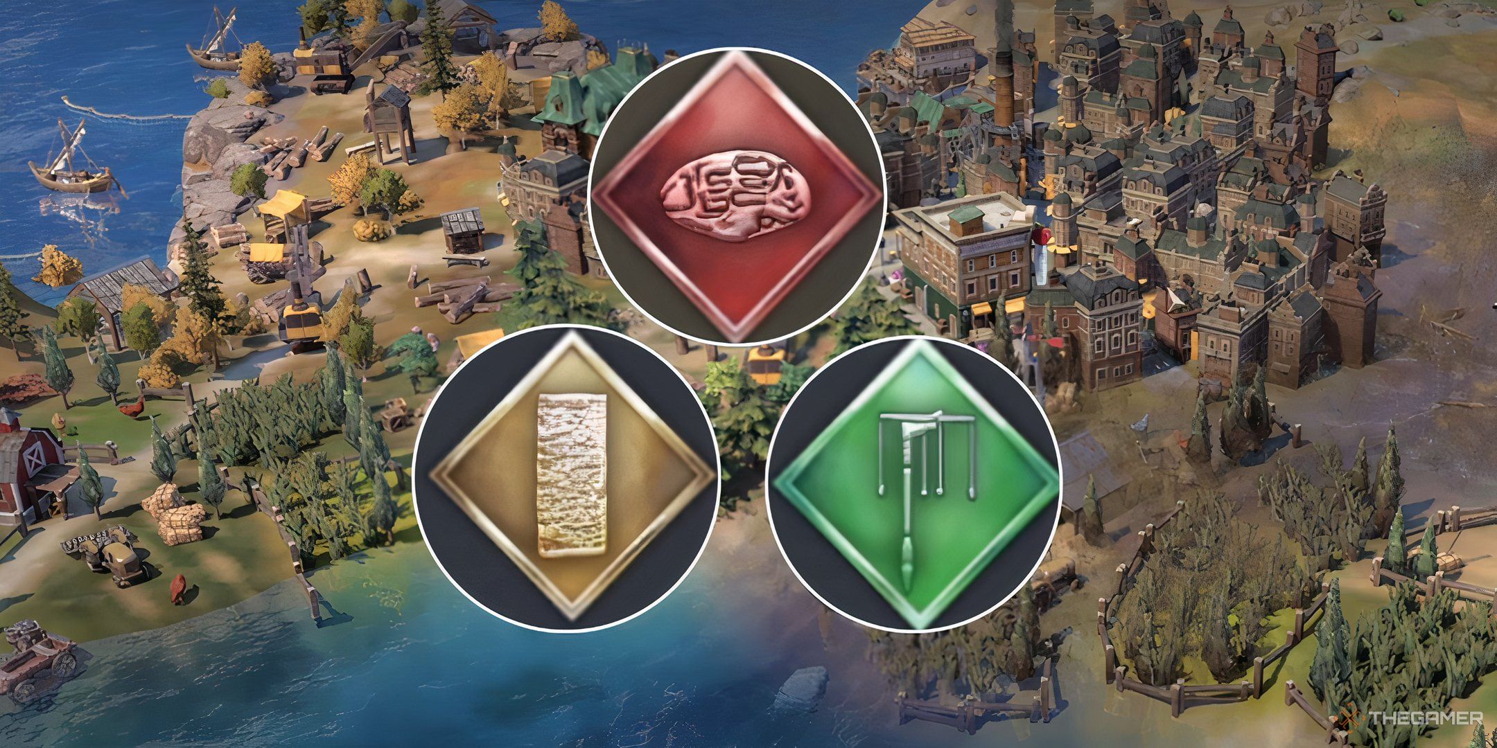 Various memorials in Civ 7.
