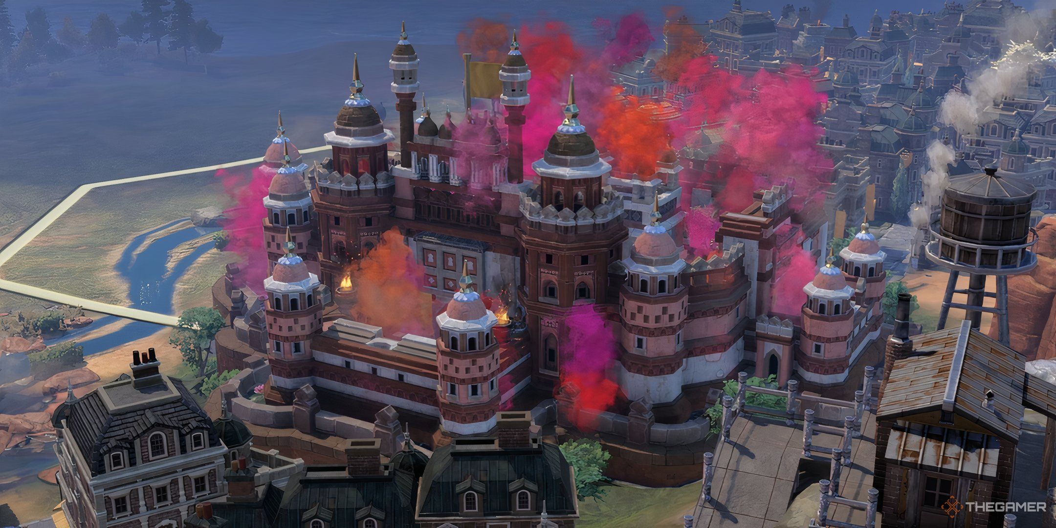 The Red Fort Wonder being constructed in Civilization 7. 