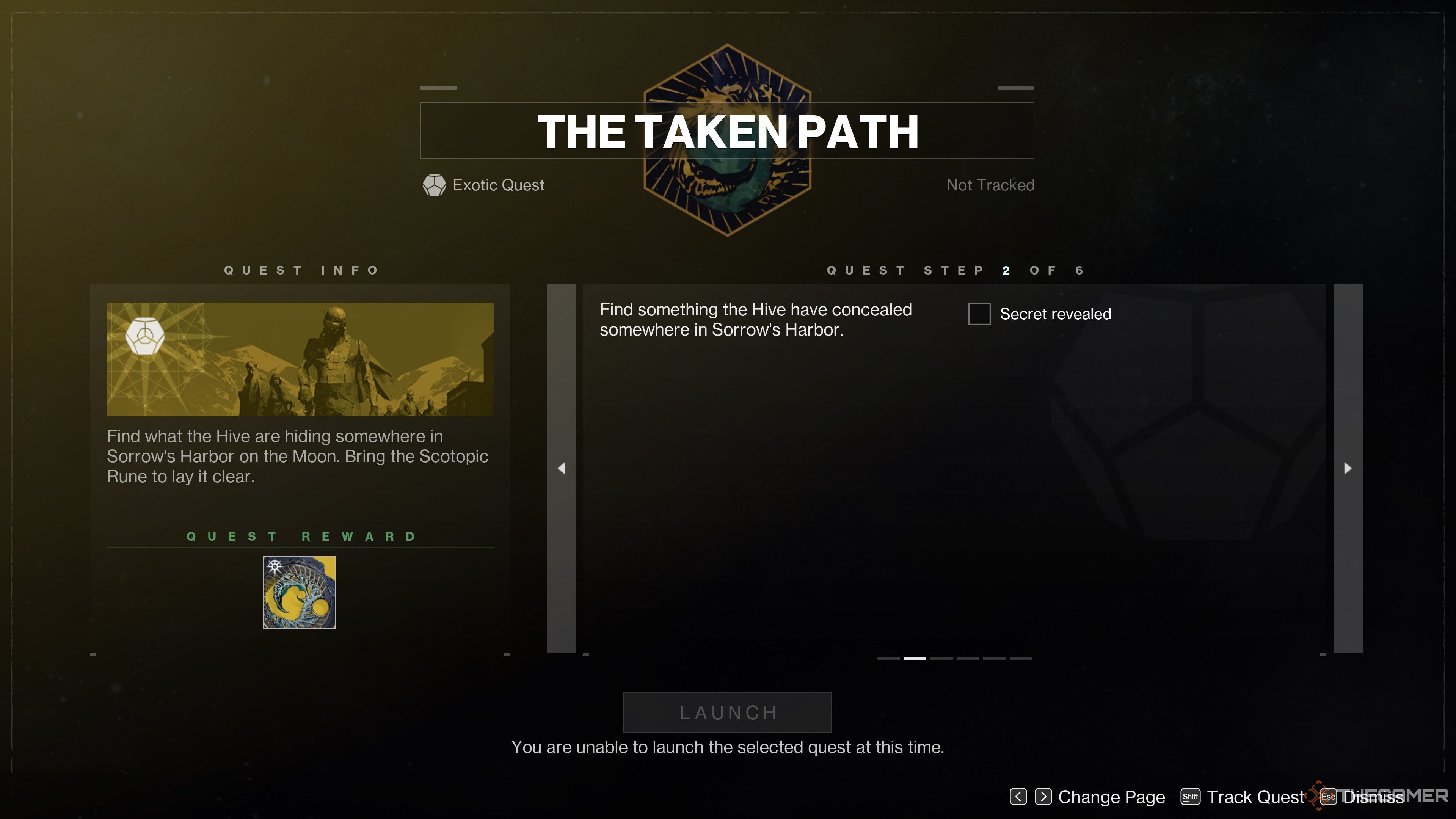 Destiny 2 The Taken Path Quest