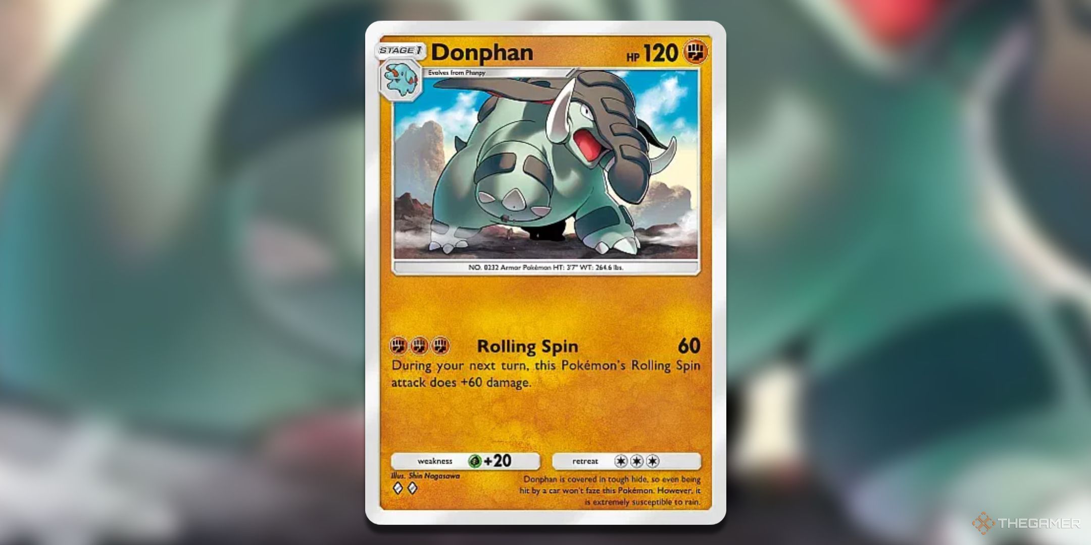 Donphan Pokemon TCG Pocket Triumphant Light Card Art.