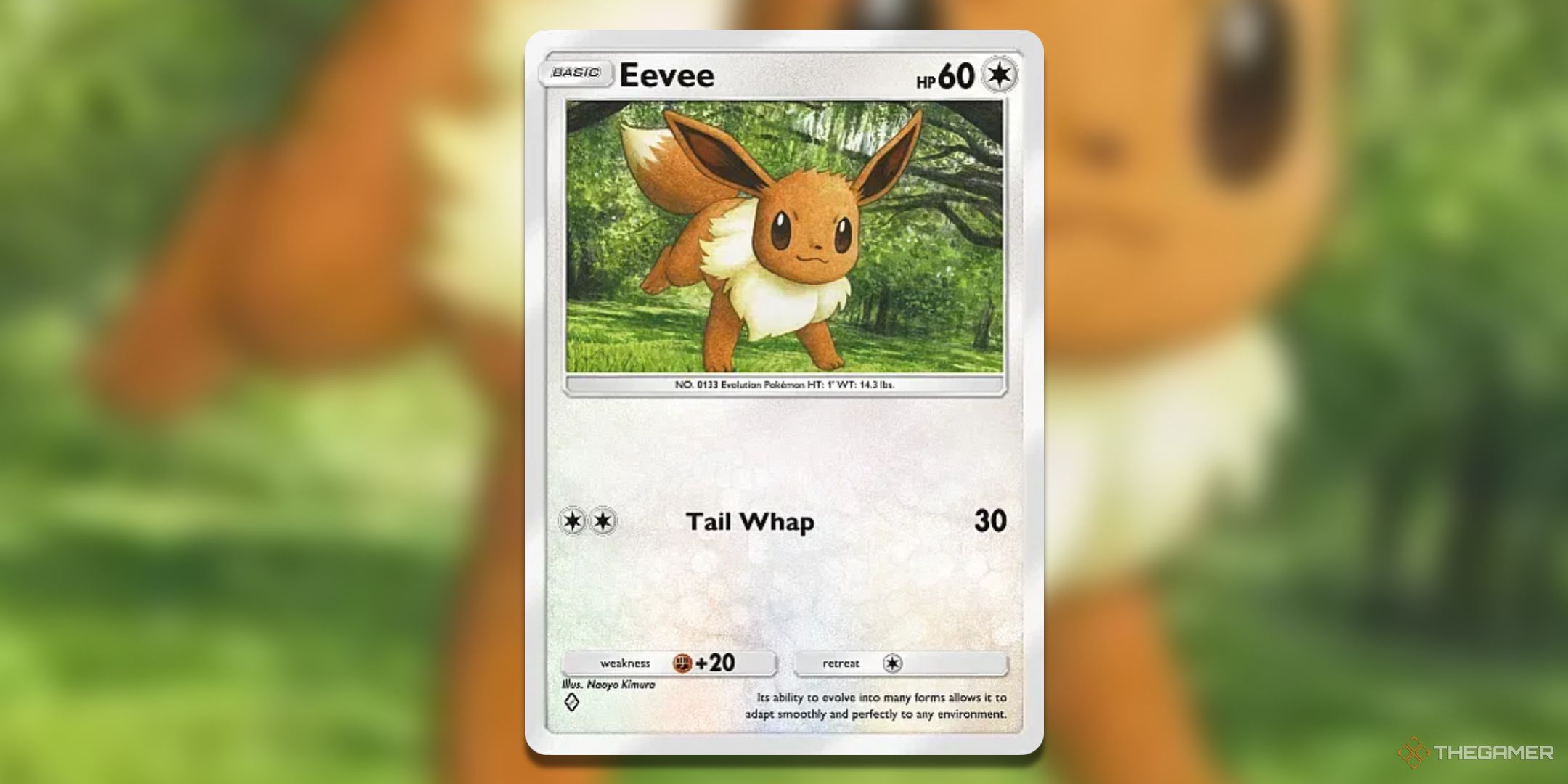 Eevee Pokemon TCG Pocket Triumphant Light Card Art.