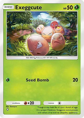 The Exeggcute card from Pokemon TCG Pocket.