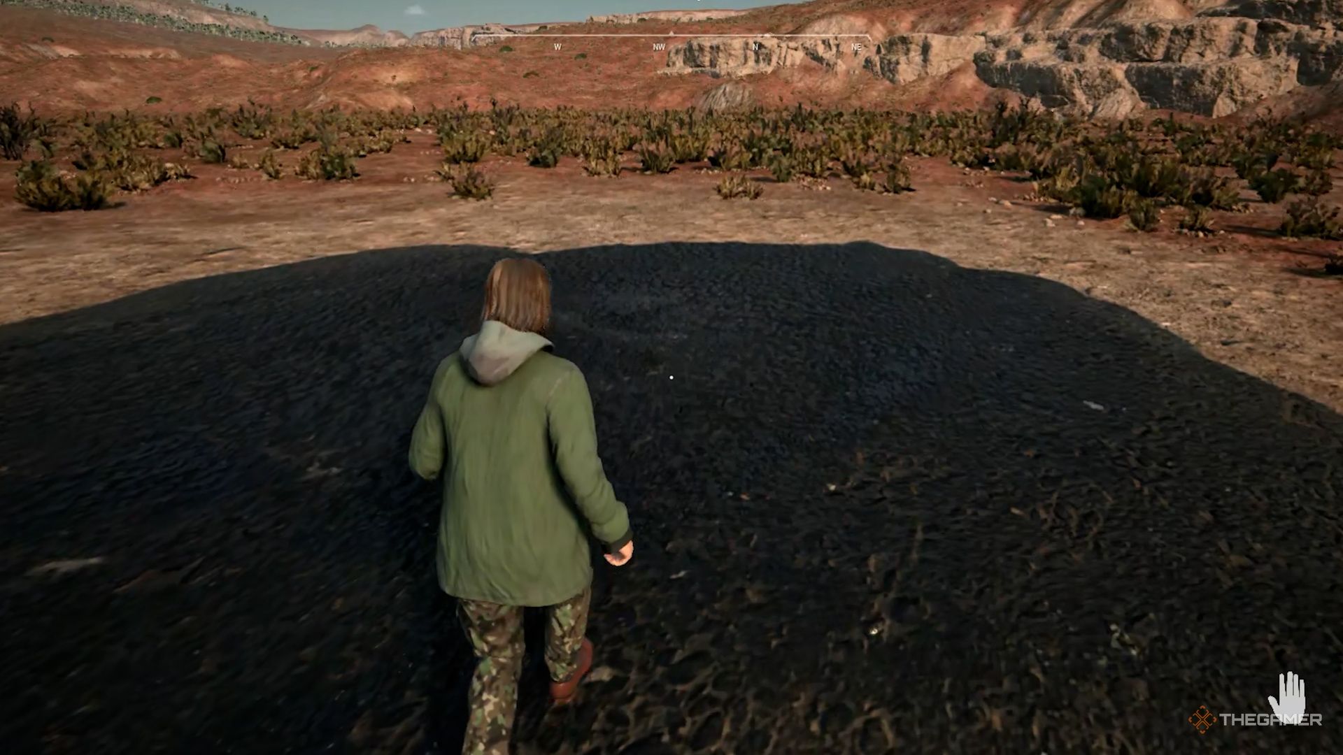 The player is standing on an active oil well site in Ranch Simulator.