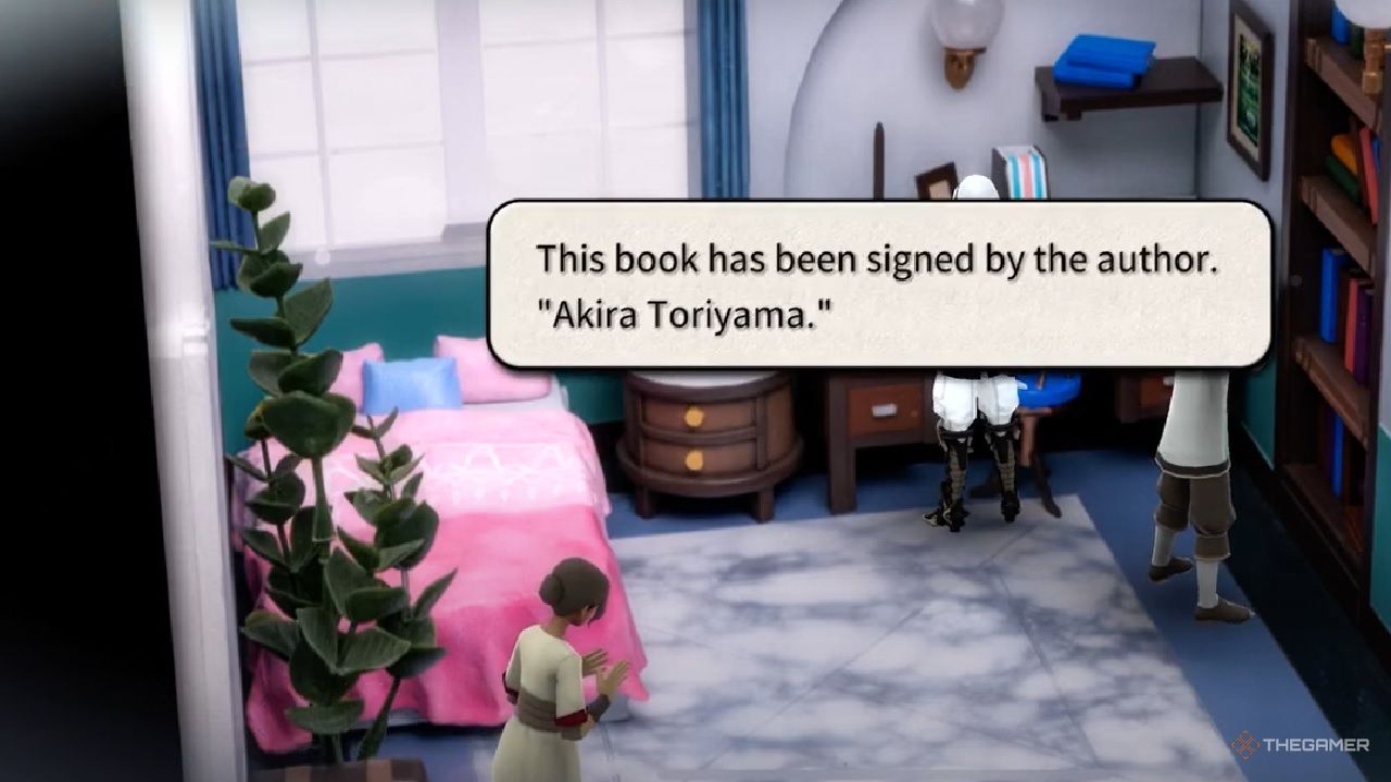 Leo meets a book signed by Akira Toriyama in Fantasian Neo dimension.
