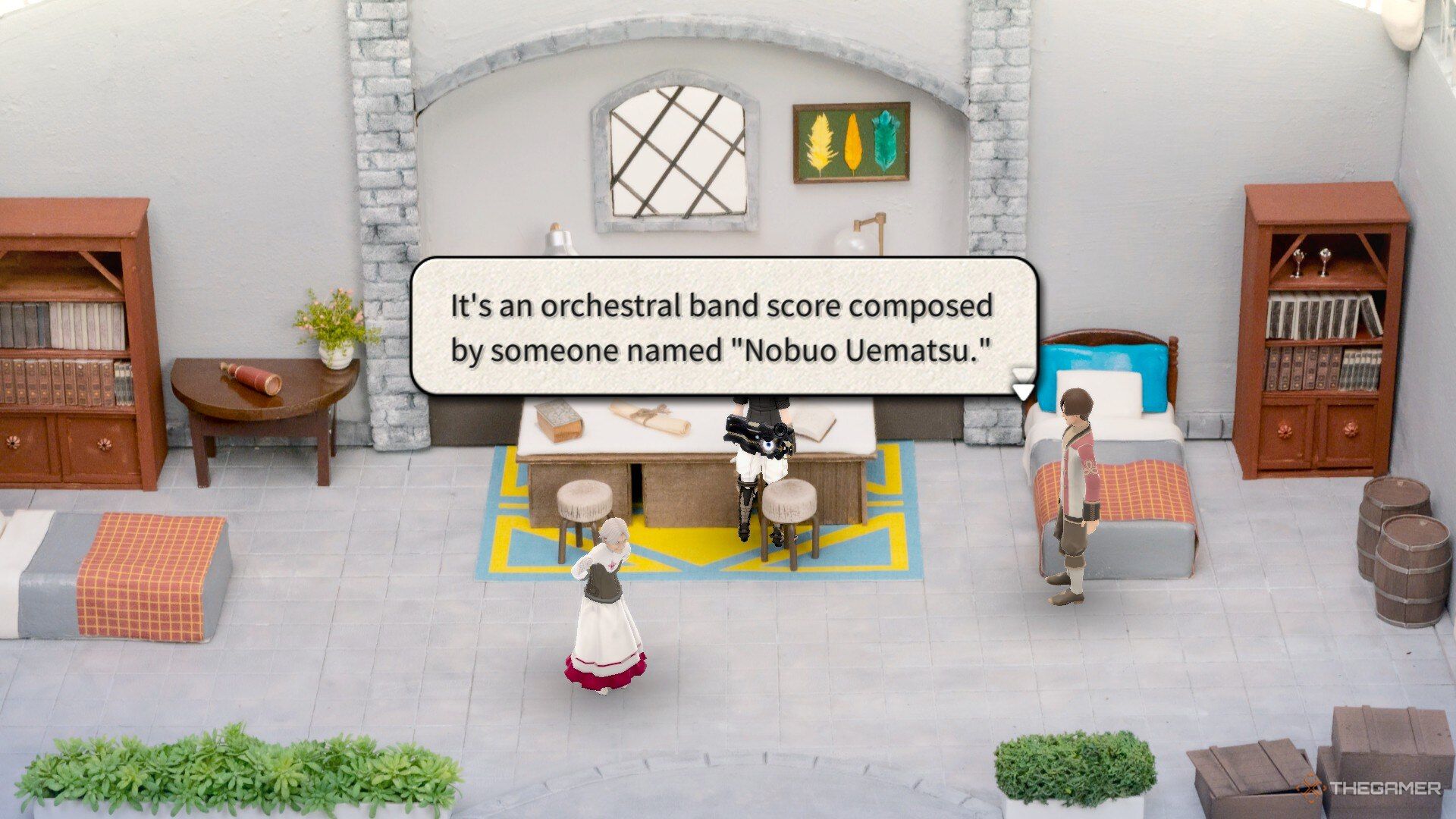 A score composed of UEMATTSU is identified in the game in the neo fantasian dimension.