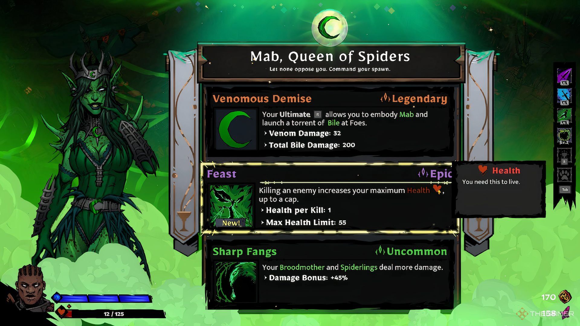 Feast blessing selection screen in Sworn.